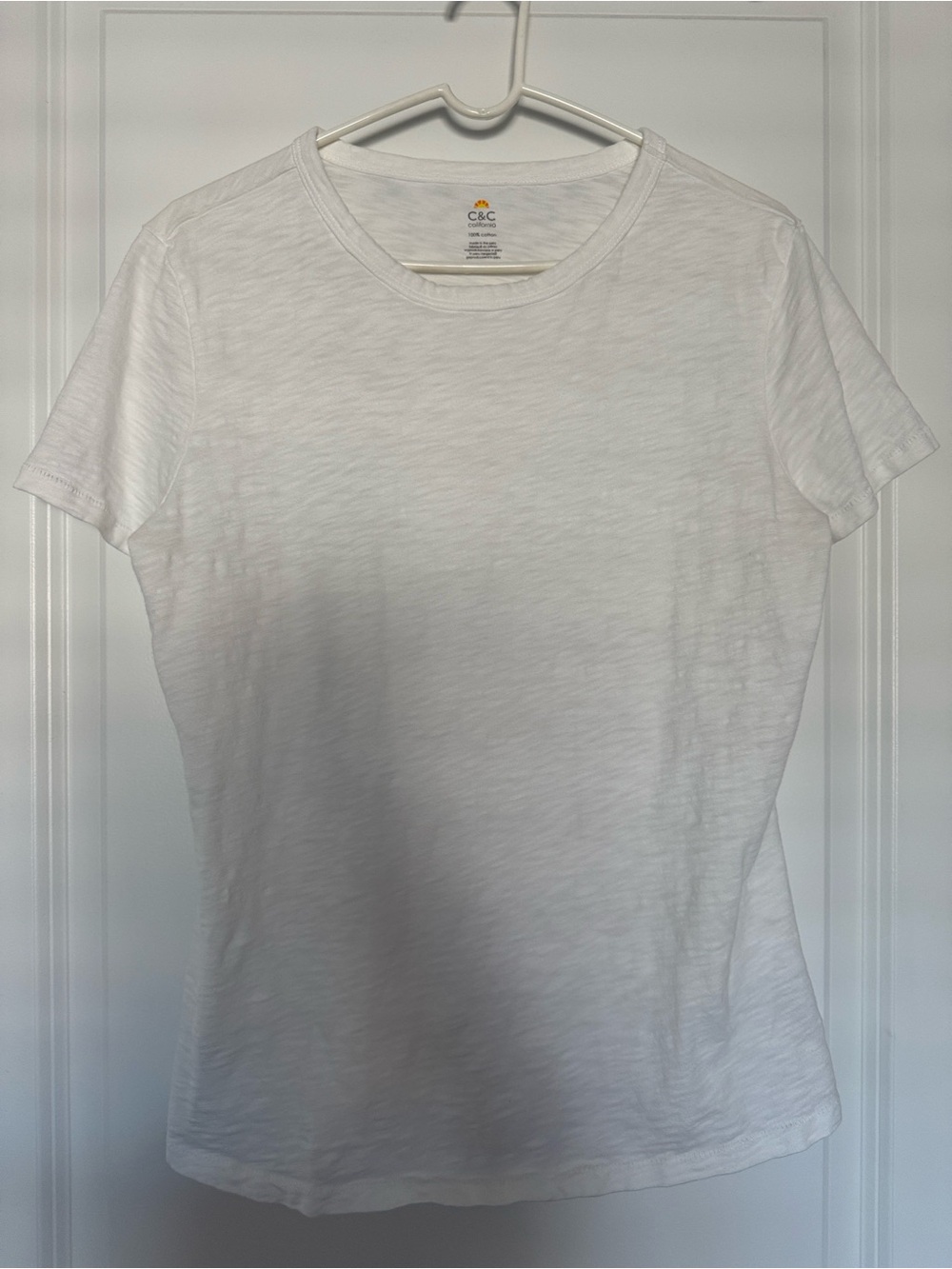 C&C California Classic White Slub Scoop Tee